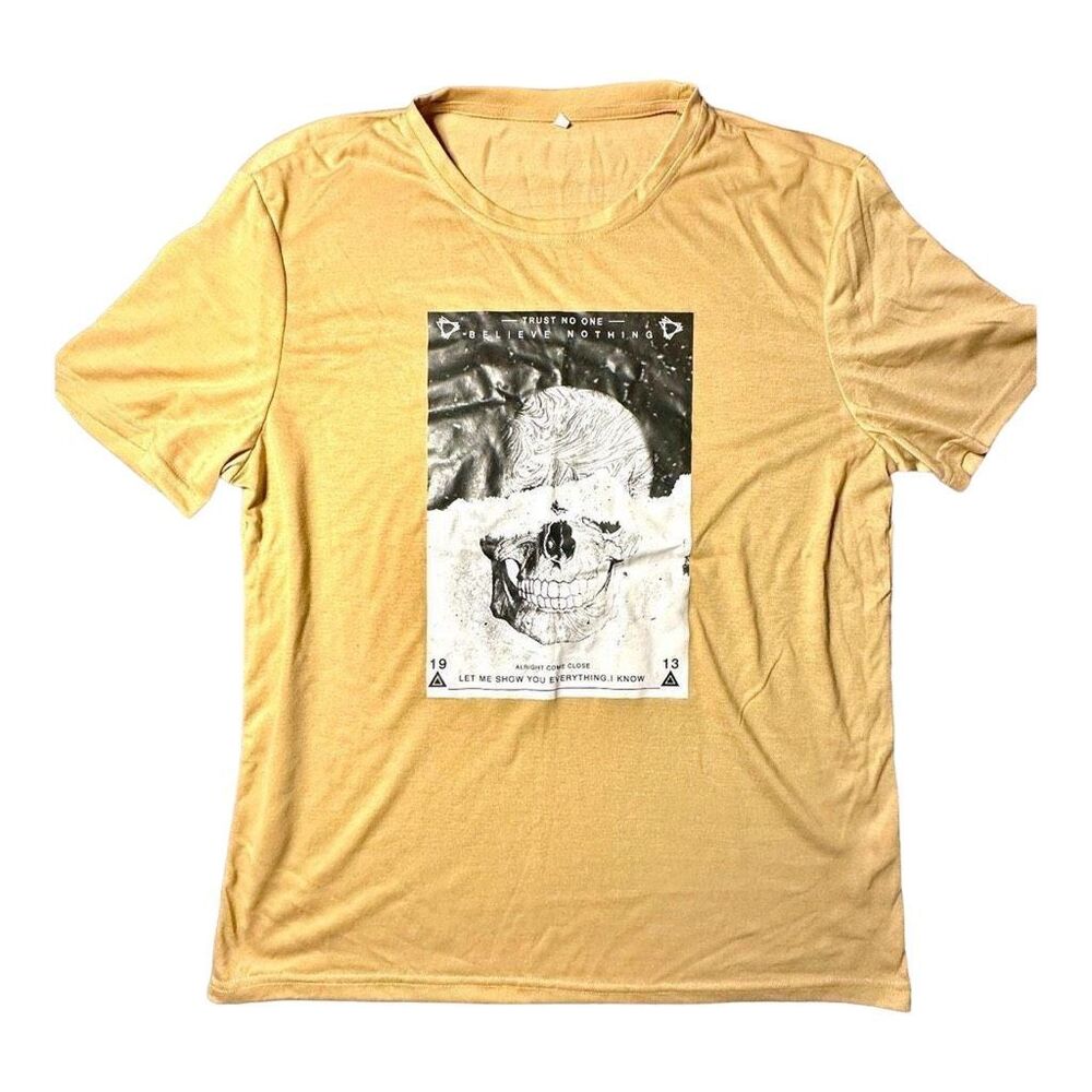 Men's Short Sleeve Graphic Tee in Mustard Yellow